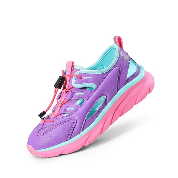 Boys & Girls Closed-Toe Athletic Sport Sandals - PURPLE PINK BLUE -  0